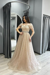 Long A-line Sweetheart Backless Off the Shoulder Formal Evening Dresses
