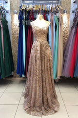 Long A-line Sweetheart Spaghetti Straps Backless Prom Dress