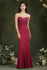 Stunning Long Mermaid Bateau Appliques Lace Ruffles Formal Dress