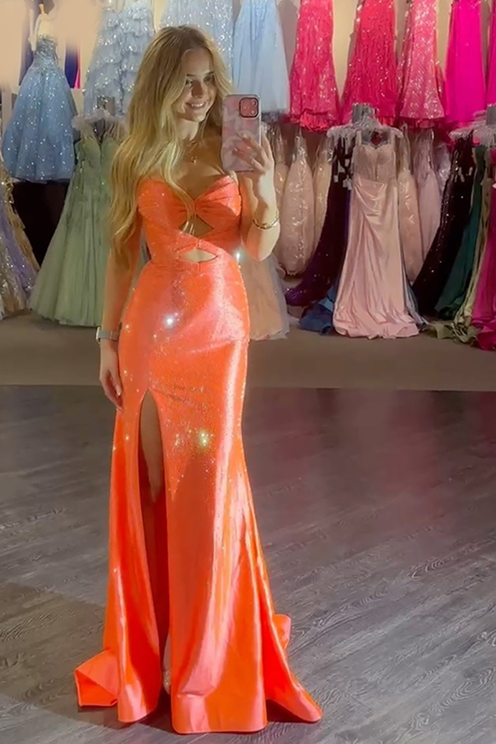 Sparkly Strapless Long Mermaid Prom Dress with Beading